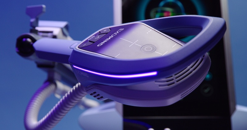 A close up of the Exomind TMS therapy device, often used for anxiety relief in River North Chicago.